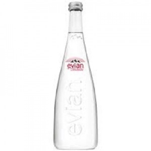 Evian glass bottle 75 cl