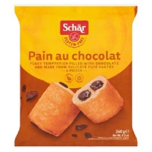 Gluten free pain au chocolat x 4 dr schar 260g