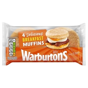 Warbutons toasting muffins x 4 260g